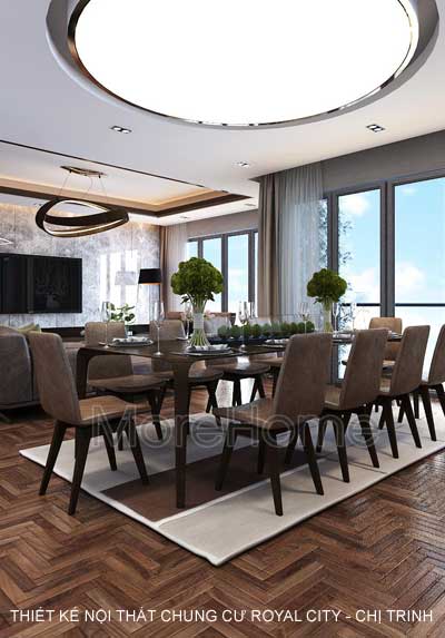 Thiết kế nội thất căn hộ chung cư Royal City - chị Trinh đẳng cấp với 3 phòng ngủ