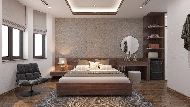 Bạn đang muốn lựa chọn mẫu gương trang trí phòng ngủ đơn giản đẹp tinh tế, ý tưởng sử dụng gương tròn dây da ốp tường kết hợp cùng cách trang trí nhẹ nhàng sẽ là gợi ý khá ấn tượng cho bố trí phòng ngủ master của bạn.