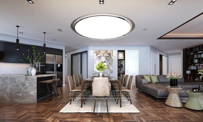 Bộ bàn ghế ăn gỗ hiện đại với đường nét thanh mảnh, trẻ trung được nhều gia chủ yêu thích và hướng đến
